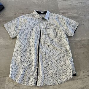 PDC PAPER DENIM CLOTH Poplin Mens Button Up Shirt L Short Sleeve
